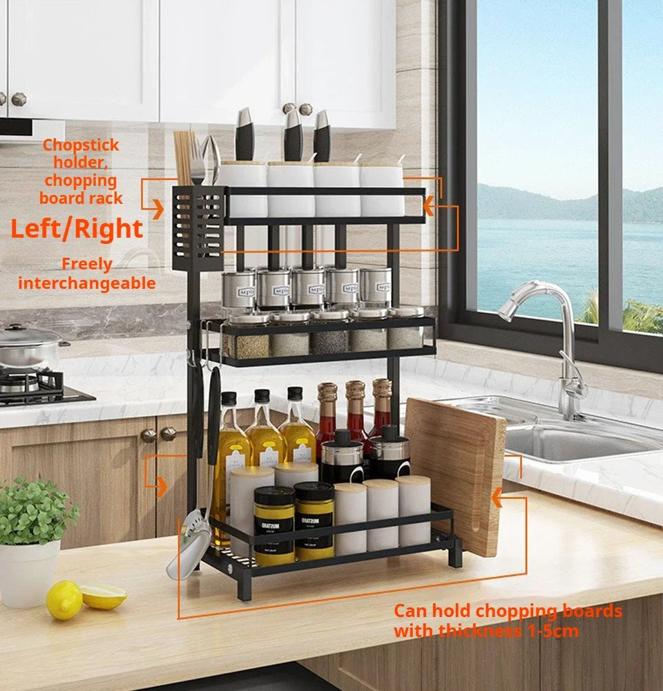 2-Layer Stainless Steel Kitchen Storage & Dish Rack