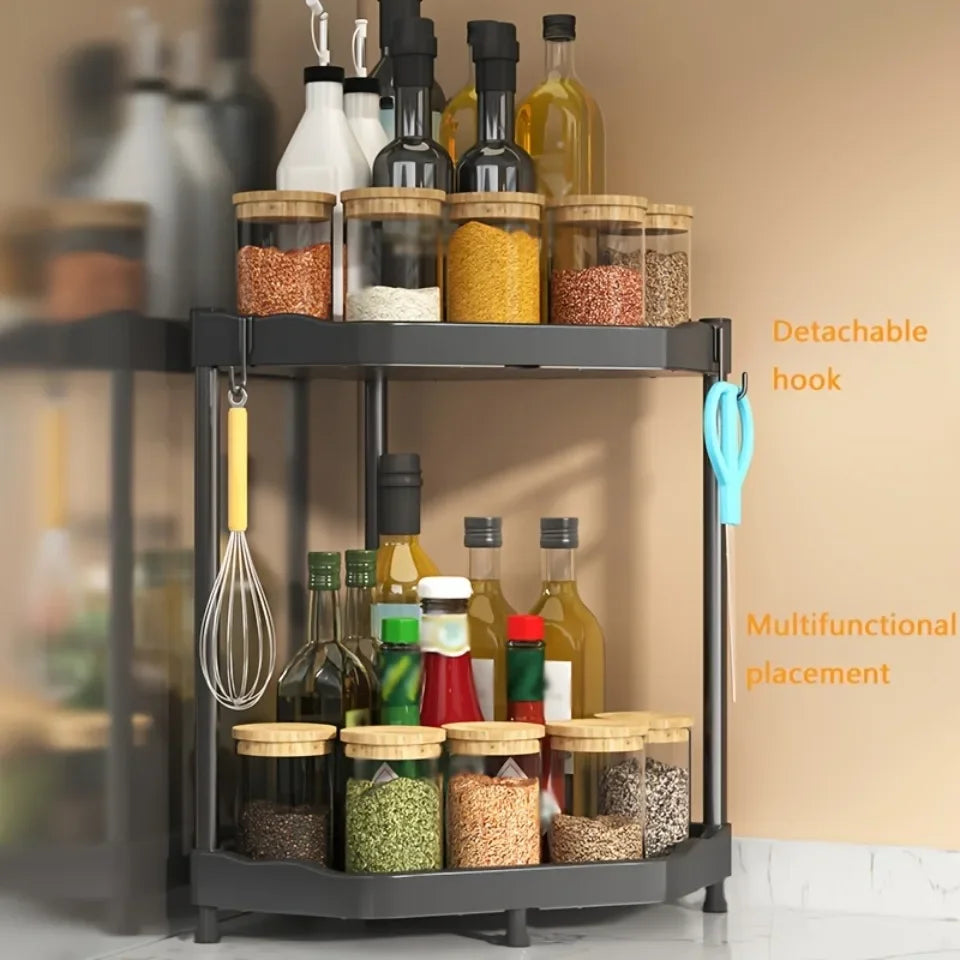3-Tier Kitchen Seasoning Shelf Spice Countertop Rack