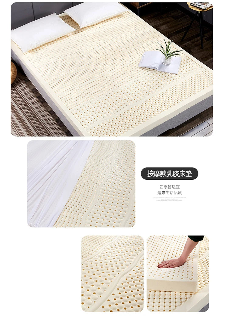 Thailand 100% natural latex mattress massage luxury mat tatami antibacterial home mattress King Queen Twin Full Size