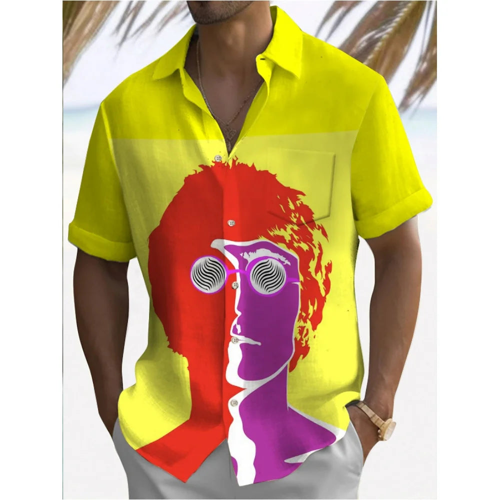 Men’s Hawaiian Shirt – Casual Summer Short Sleeve Top