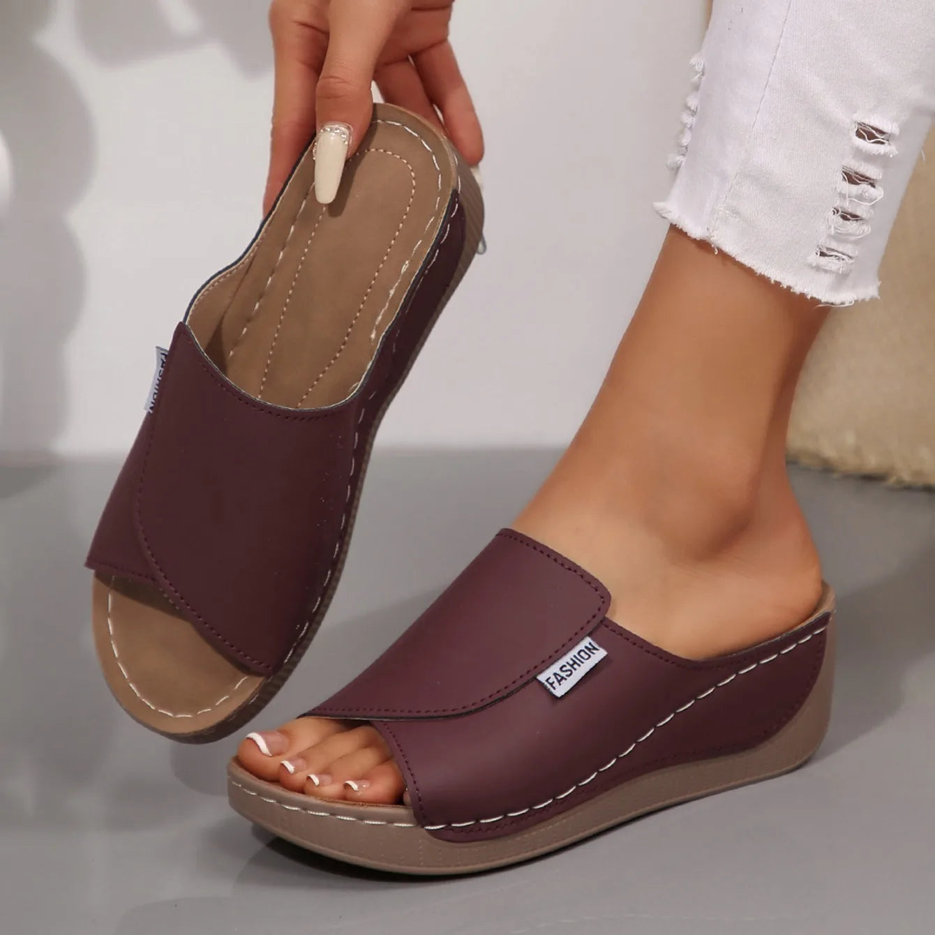 Women Wedge Slippers Summer 2025