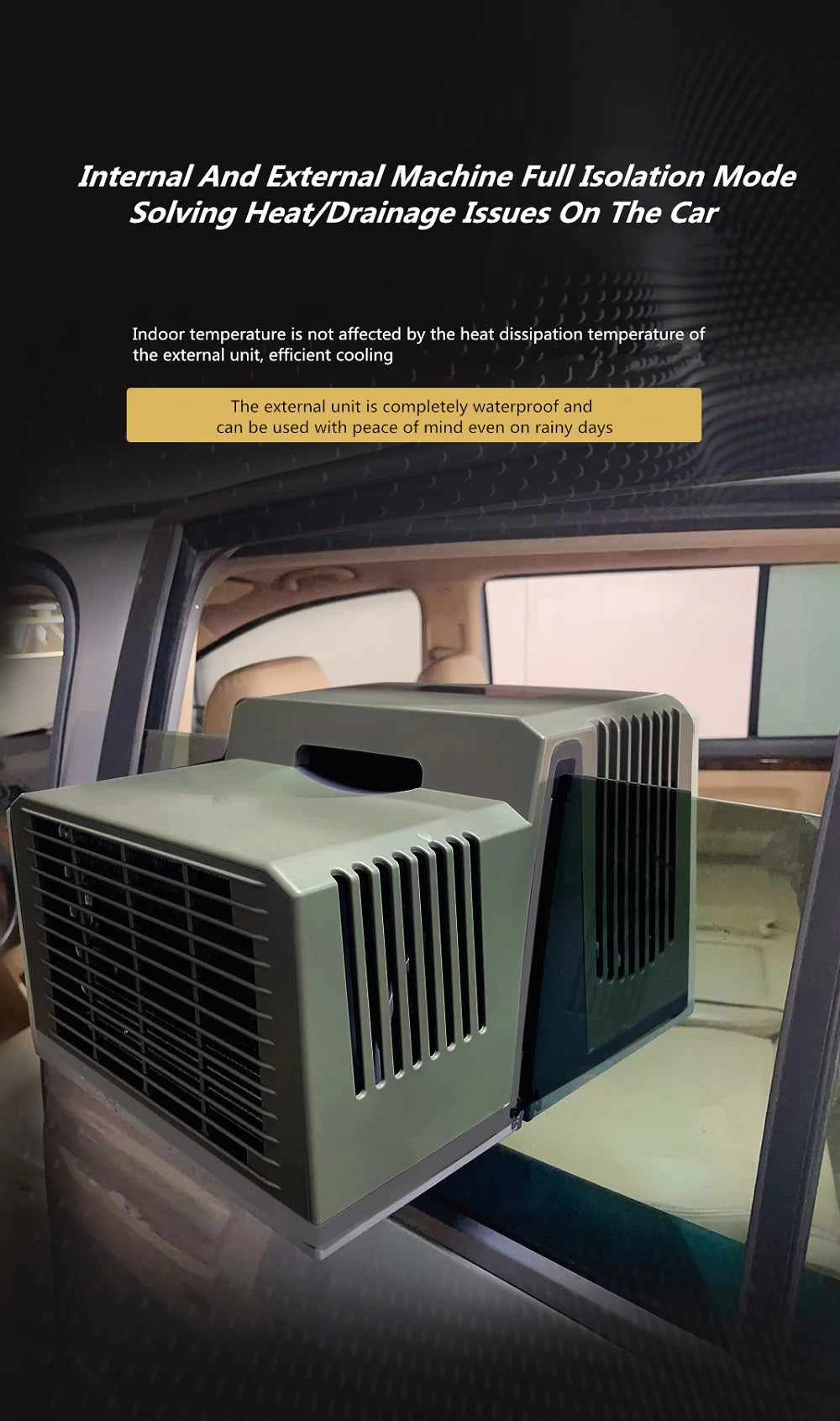 Outdoor Camping No Installation Mobile Air Conditioning Portable Parking Tent No Drainage Mini Refrigeration Air Conditioning