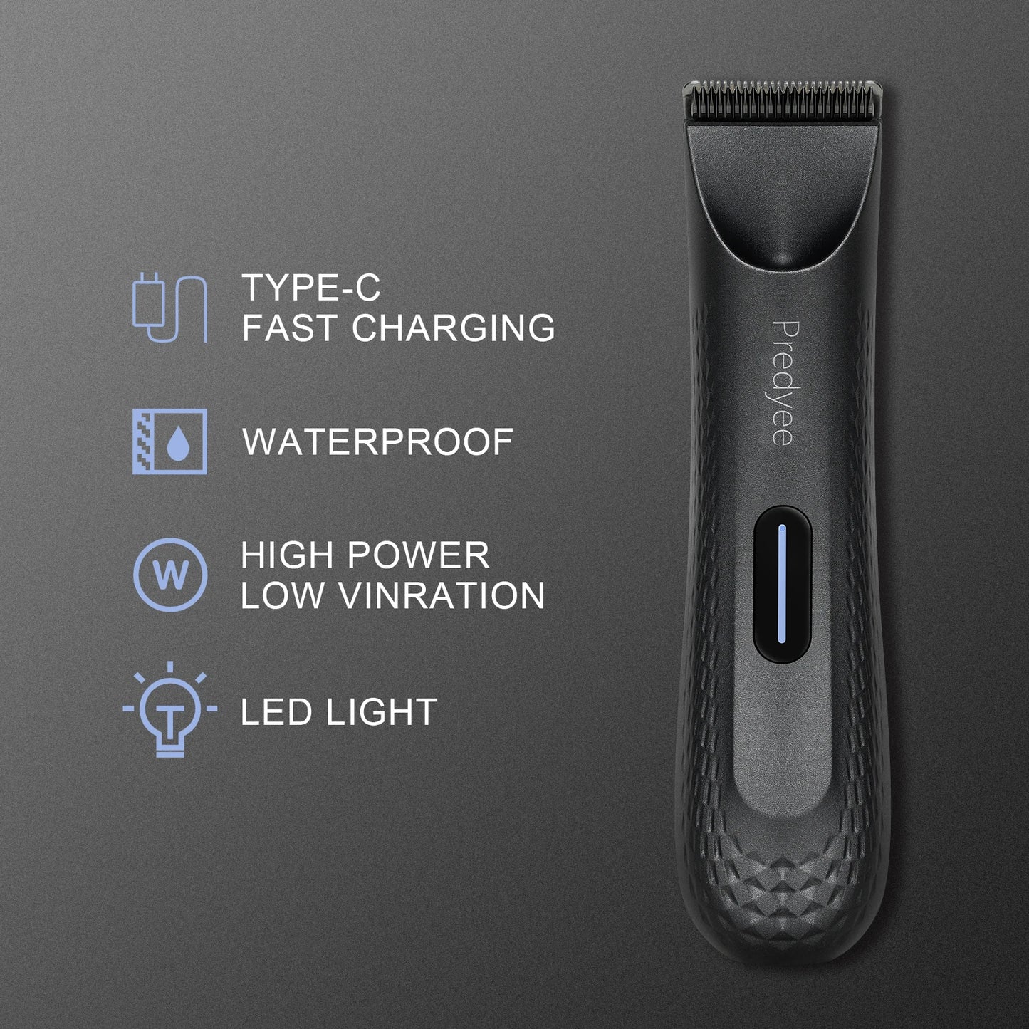 Waterproof Men’s Groin Hair Trimmer – Ceramic Blade Groomer