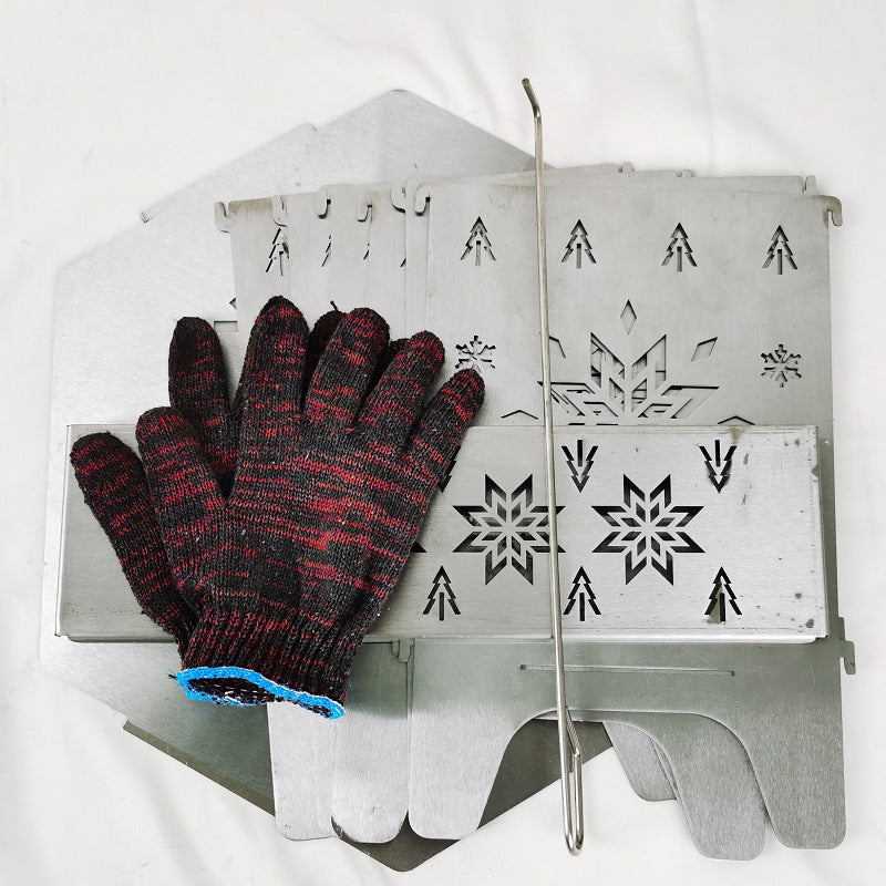 Camping Firewood Stove Portable Outdoor Campfire Table