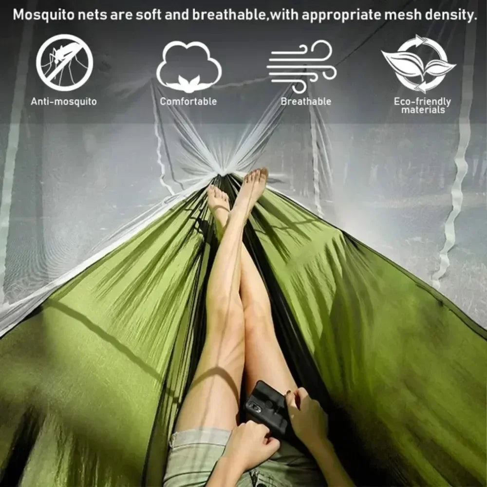 2-Person Camping Hammock with Mosquito Net – Portable Tent