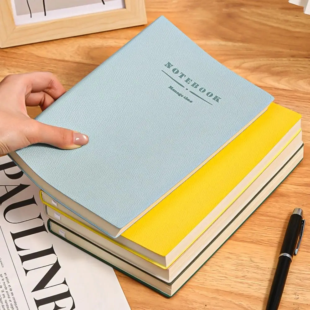 School Supplies PU Cover Soft Leather Notebook Diary Book Writing Pads a4 a5 Office Notebook Journals Stationery Notebook School