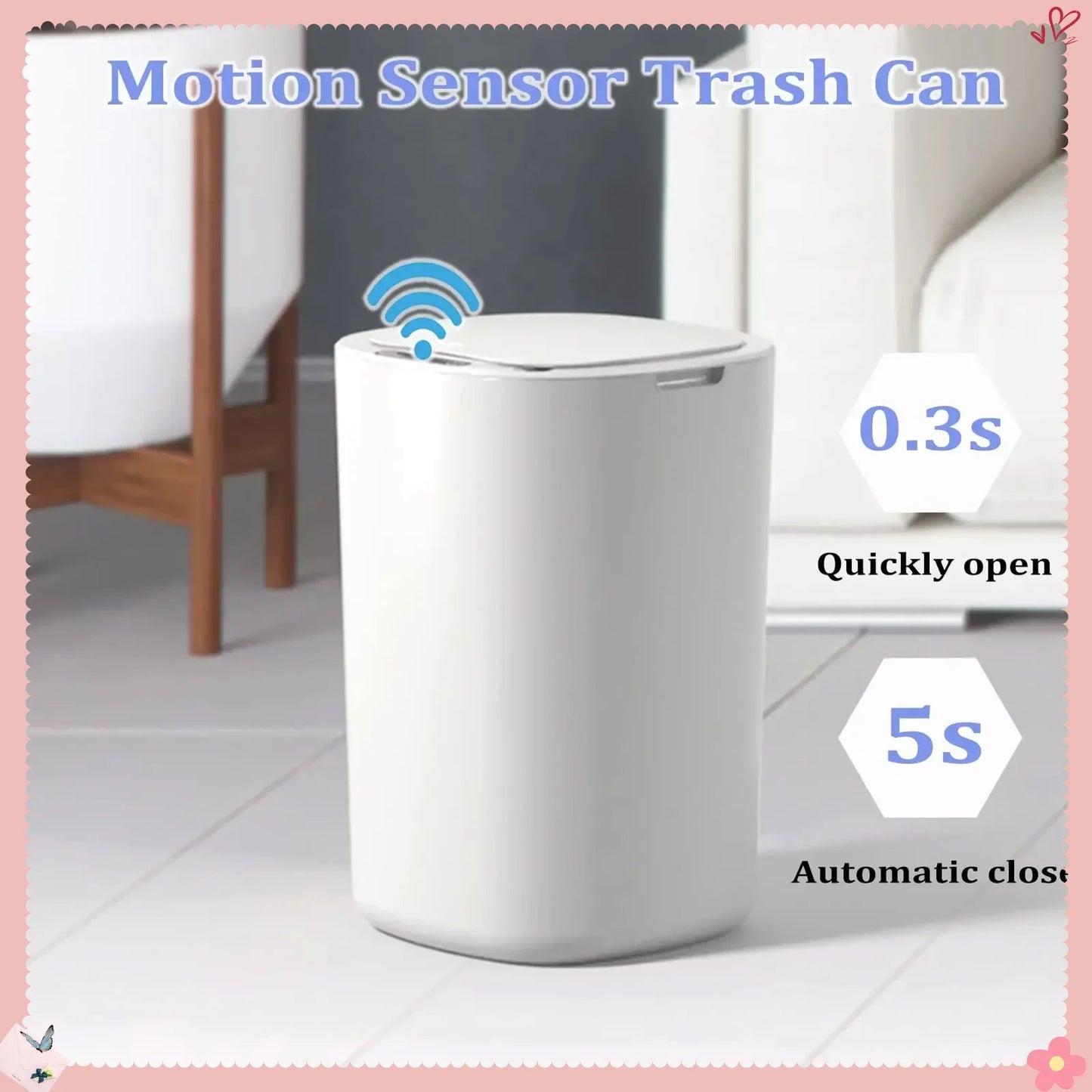 Smart Sensing 12L Automatic Trash Can – Electric Kitchen Bin