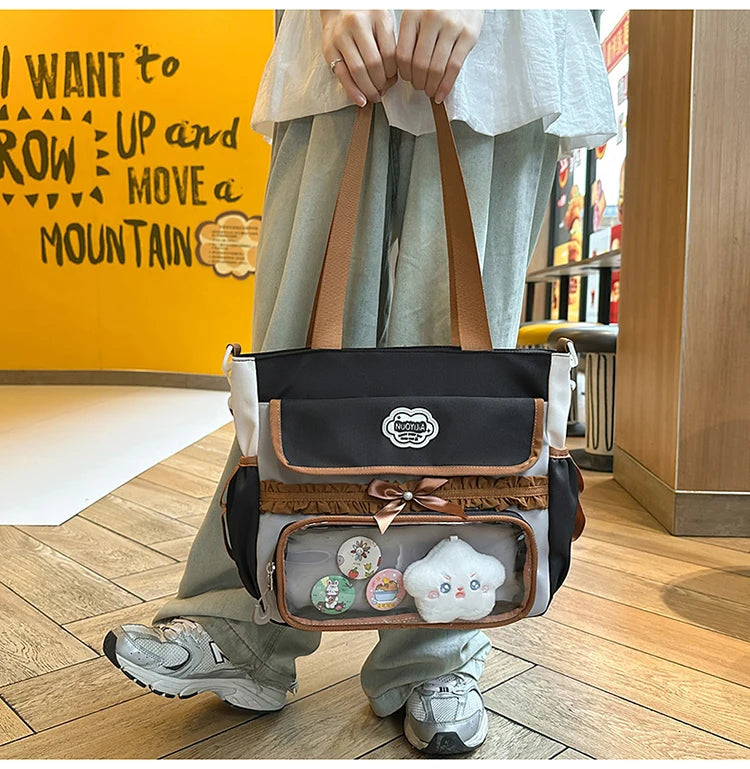 Large Capaci Children's School Bag Set for Girls Primary And Middle School Double oulder Bapa Sweet College Sle