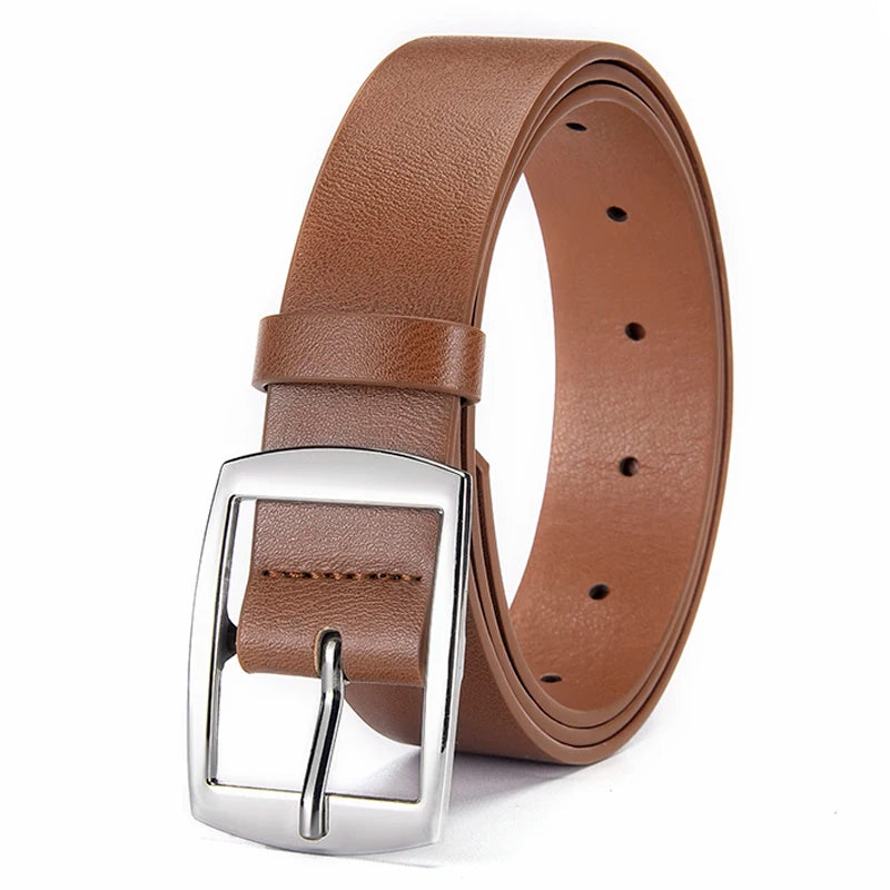 Men’s Metal Pin Buckle Belt – Casual & Business Accessory