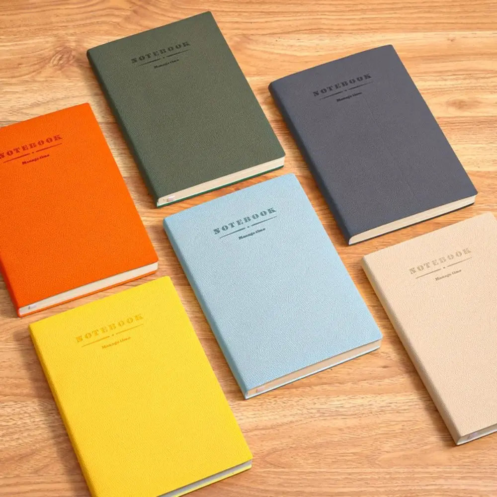 School Supplies PU Cover Soft Leather Notebook Diary Book Writing Pads a4 a5 Office Notebook Journals Stationery Notebook School