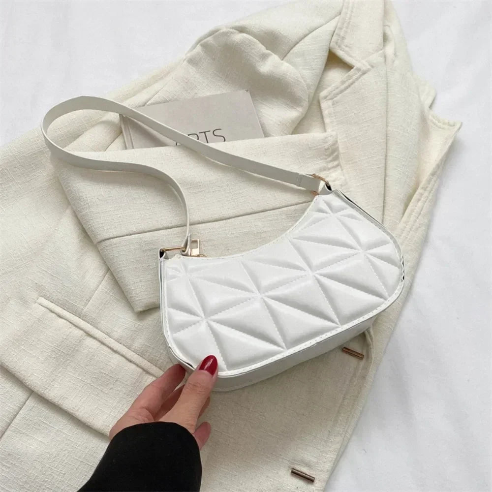 Vintage Fashion Versatile New Women's Bags Solid Rhombic High-End Texture Simple Generous Temperament Crossbody Shoulder