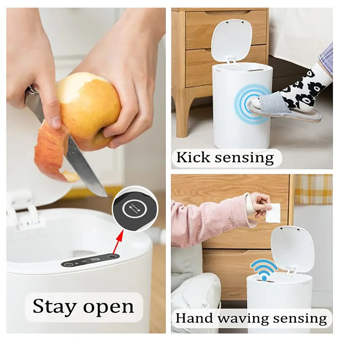 Smart Sensing 12L Automatic Trash Can – Electric Kitchen Bin