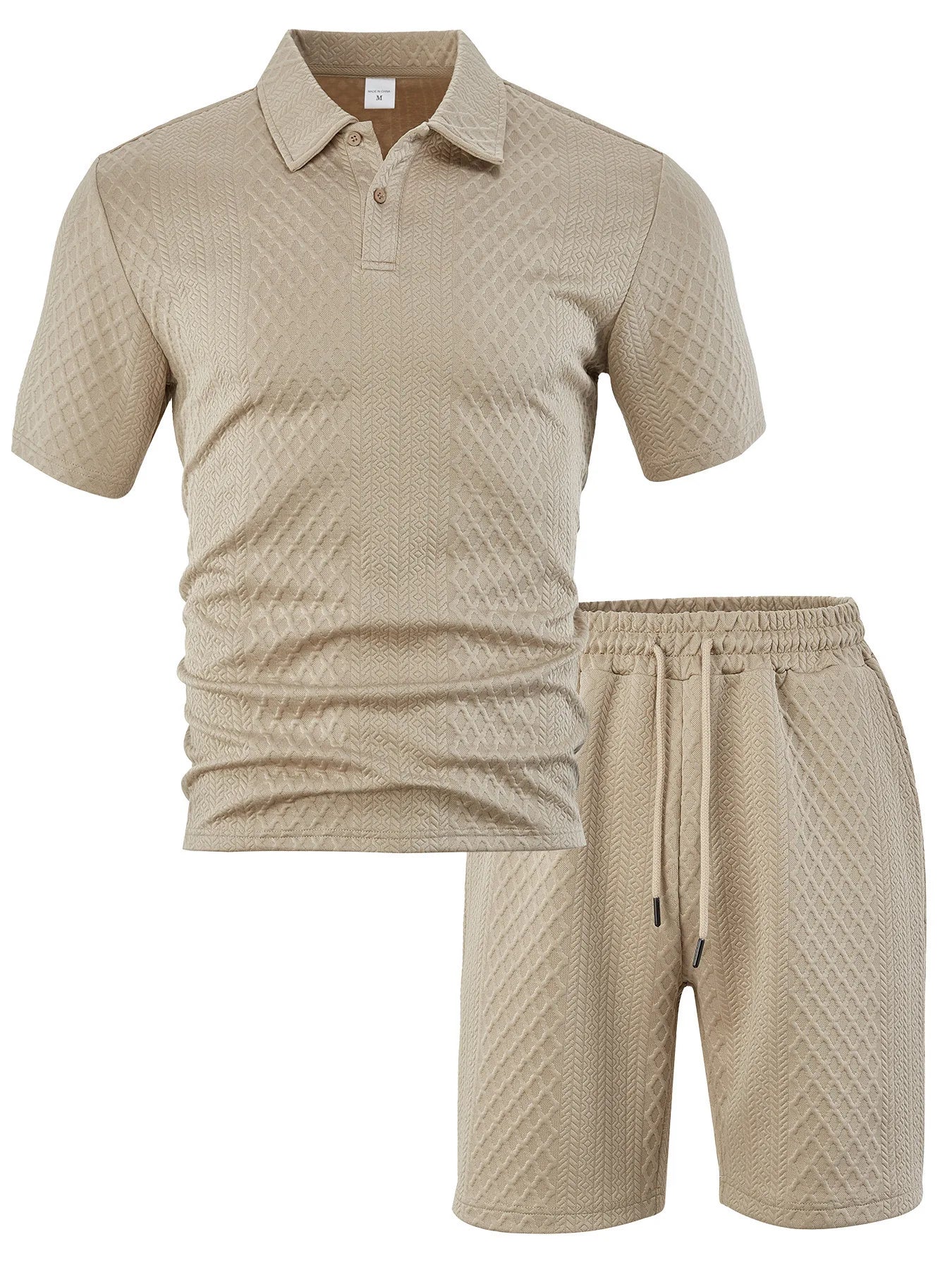 Men’s Summer Jacquard Polo Shirt – Casual Short Sleeve