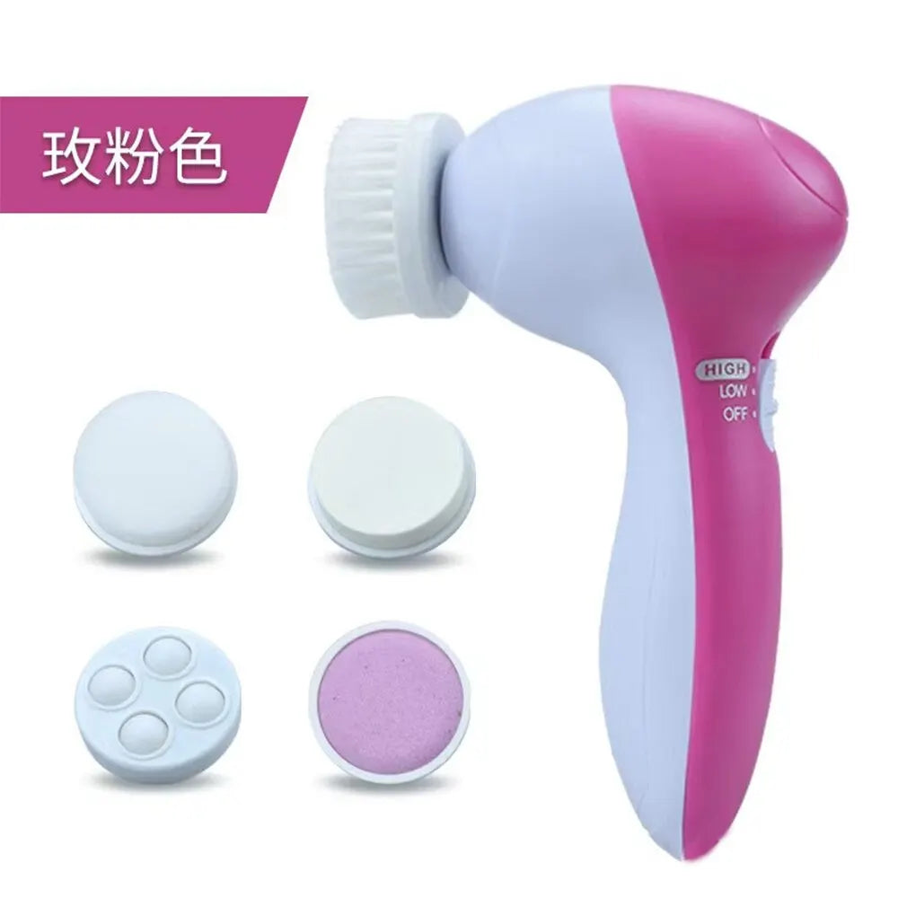 5-in-1 Electric Facial Cleansing Brush – Skin Care Massager