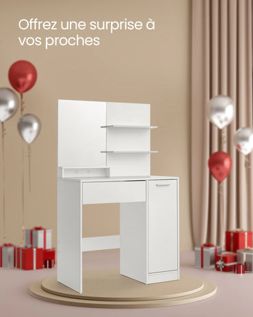 Modern Vanity Table with Mirror & Storage