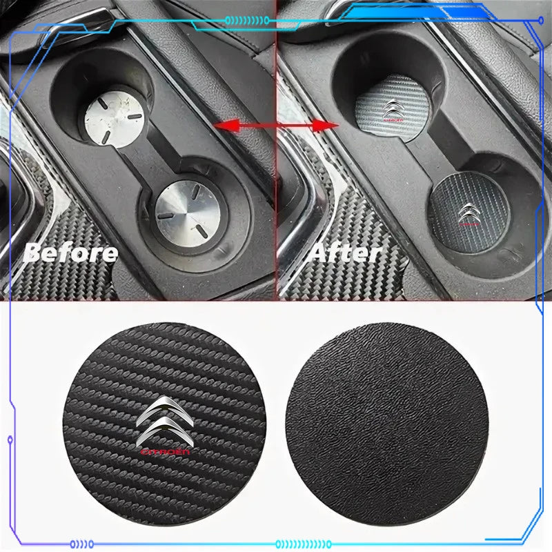 Car Cup Holder Mat Non-Slip Bottle Pad for Citroën
