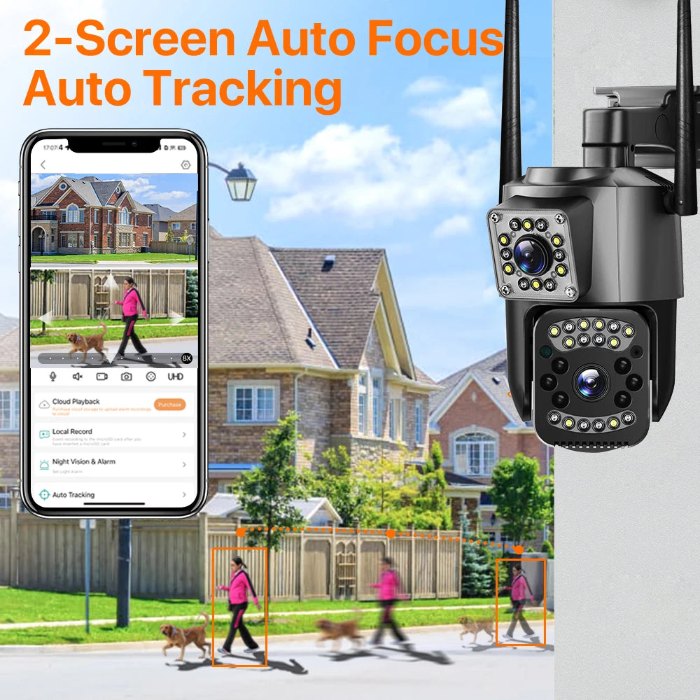 8MP 4G Dual Lens Outdoor CCTV Security Camera