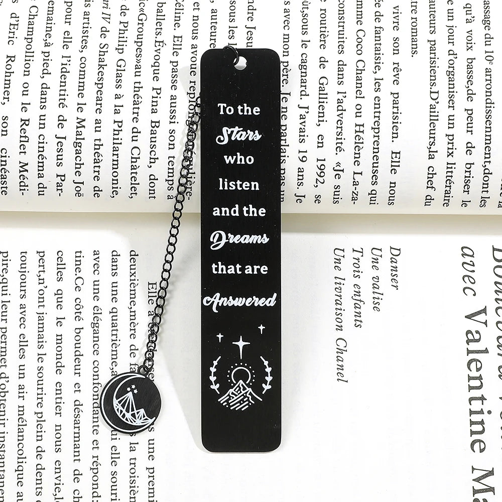 Stainless steel bookmarks designed for students, Kawaii book accessories for returning to school as learning stationery