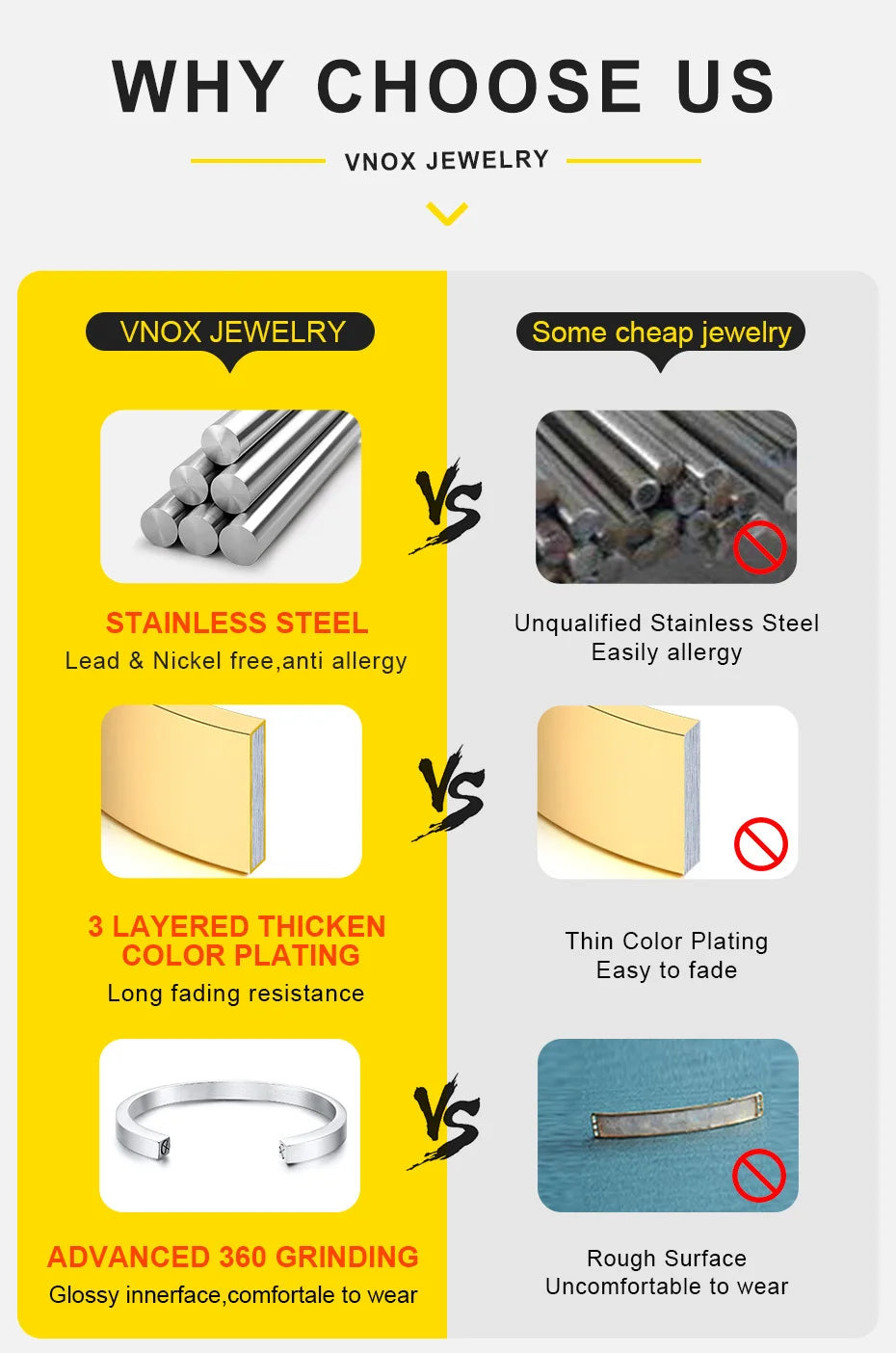 Vnox  Block Chain Bracelets For Women Cubic Zirconia Inlay, Gold Plated Fashion Charm Jewelry Gifts To Girlfriend