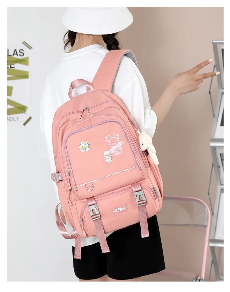 Children School Bags For Girls Large Schoolbag Kawaii Primary School Backpack Kids Book Bag Waterproof Laptop Travel Rucksack