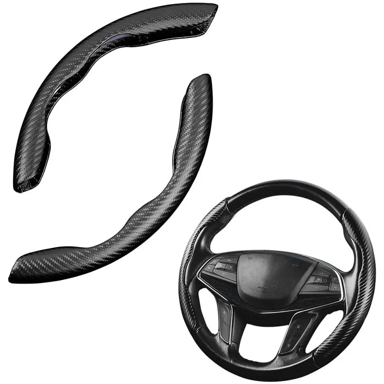 Carbon Fiber Steering Wheel Cover Universal Car Accessory