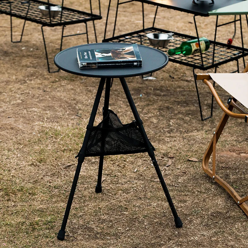 Portable Round Camping Table Adjustable & Lightweight