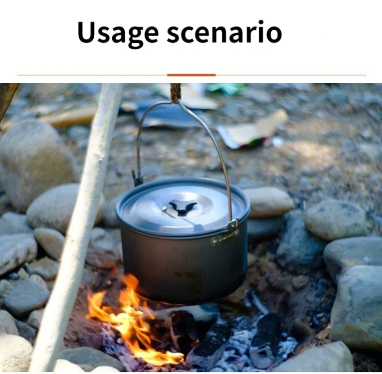 Camping Cookware Set Portable Pot & Pan for 1–7 Persons