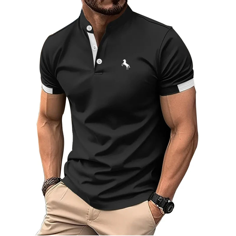 Men’s Slim Fit Polo Shirt Short Sleeve Casual