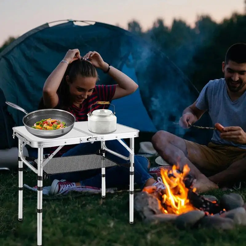 Aluminum Camping Table 3 Height Adjustable Portable