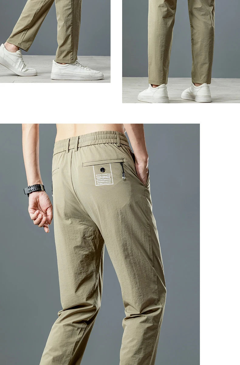 Men’s Ice Silk Stretch Business Casual Pants