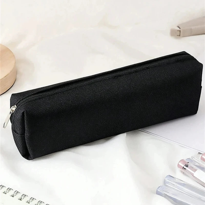 Simple Pencil Case School Supplies Pencil Cases Estuche Escolar Solid Color School Stationery Kalemlik Trousse Pencil Pouch-LJX