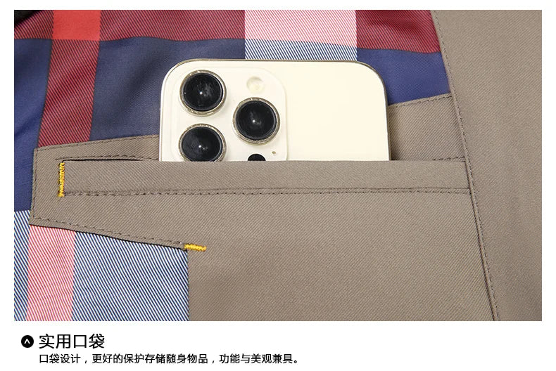 Trench Coat – Business Casual Single Breasted Jacket