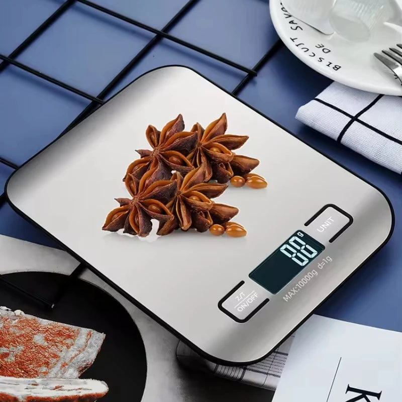 Digital Kitchen Scale 5kg/1g – LED Stainless Steel Panel