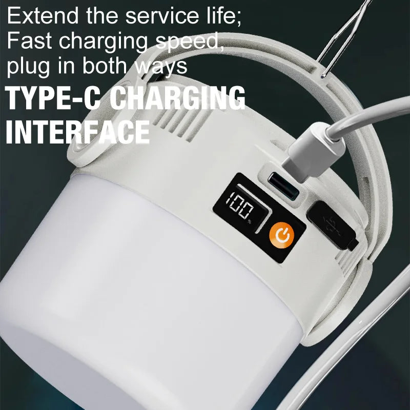 Portable camping light, LED camping light, outdoor tent light, rechargeable flashlight, LED tent light, portable durable camping