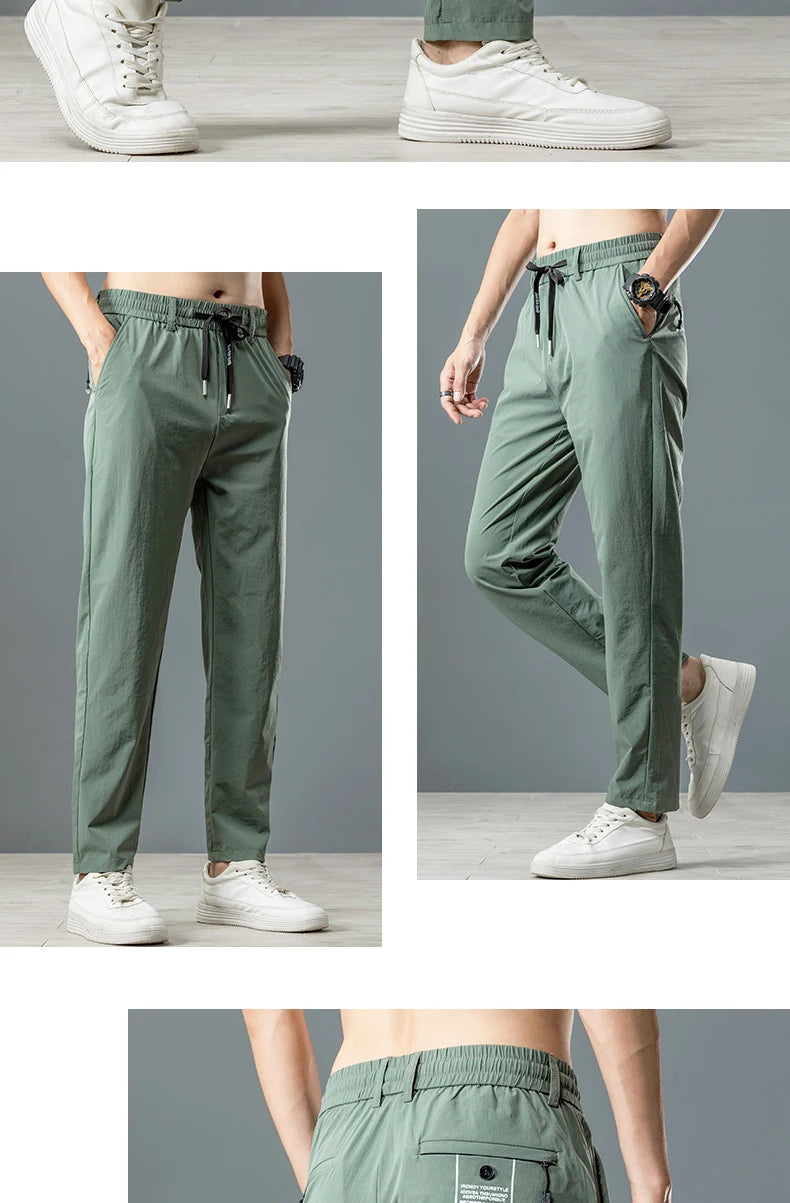 Men’s Ice Silk Stretch Business Casual Pants