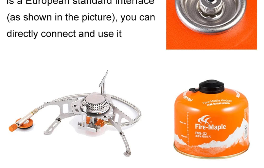 KIQUNE Portable Camping Gas Stove 3500W Outdoor Cooking