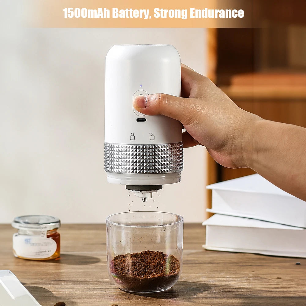 13W Portable Electric Burr Coffee Grinder – 200ml Adjustable