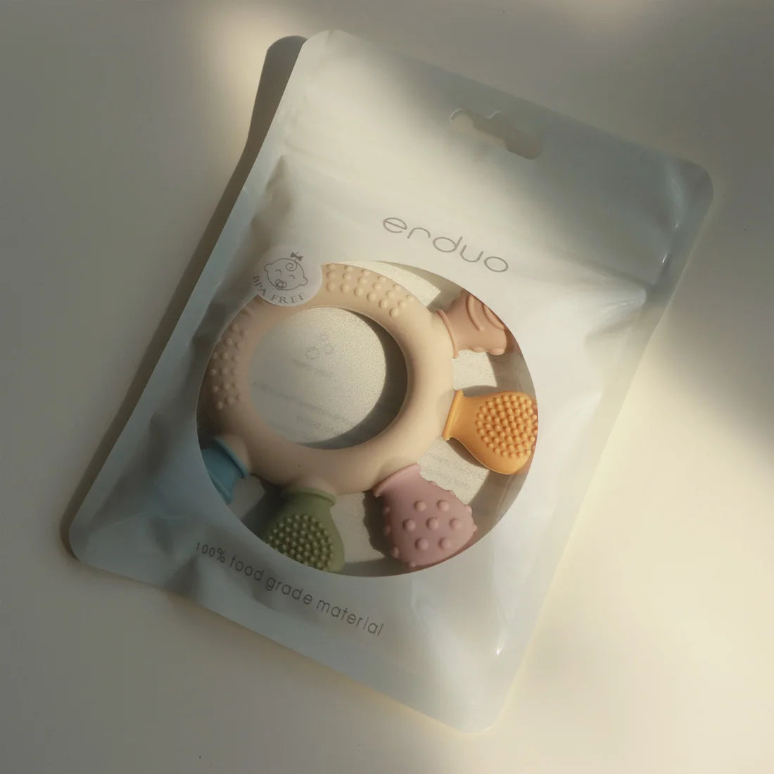 Erduo Silicone Baby Teether – Safe Sensory Chew Toy