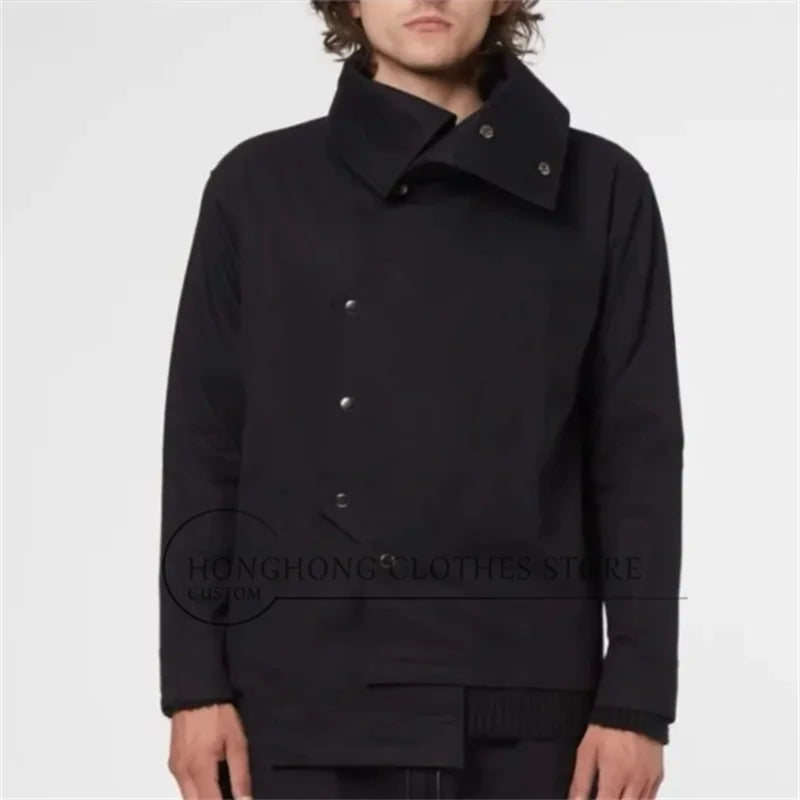 Custom Men’s Stand-Up Collar Jacket – Original Design