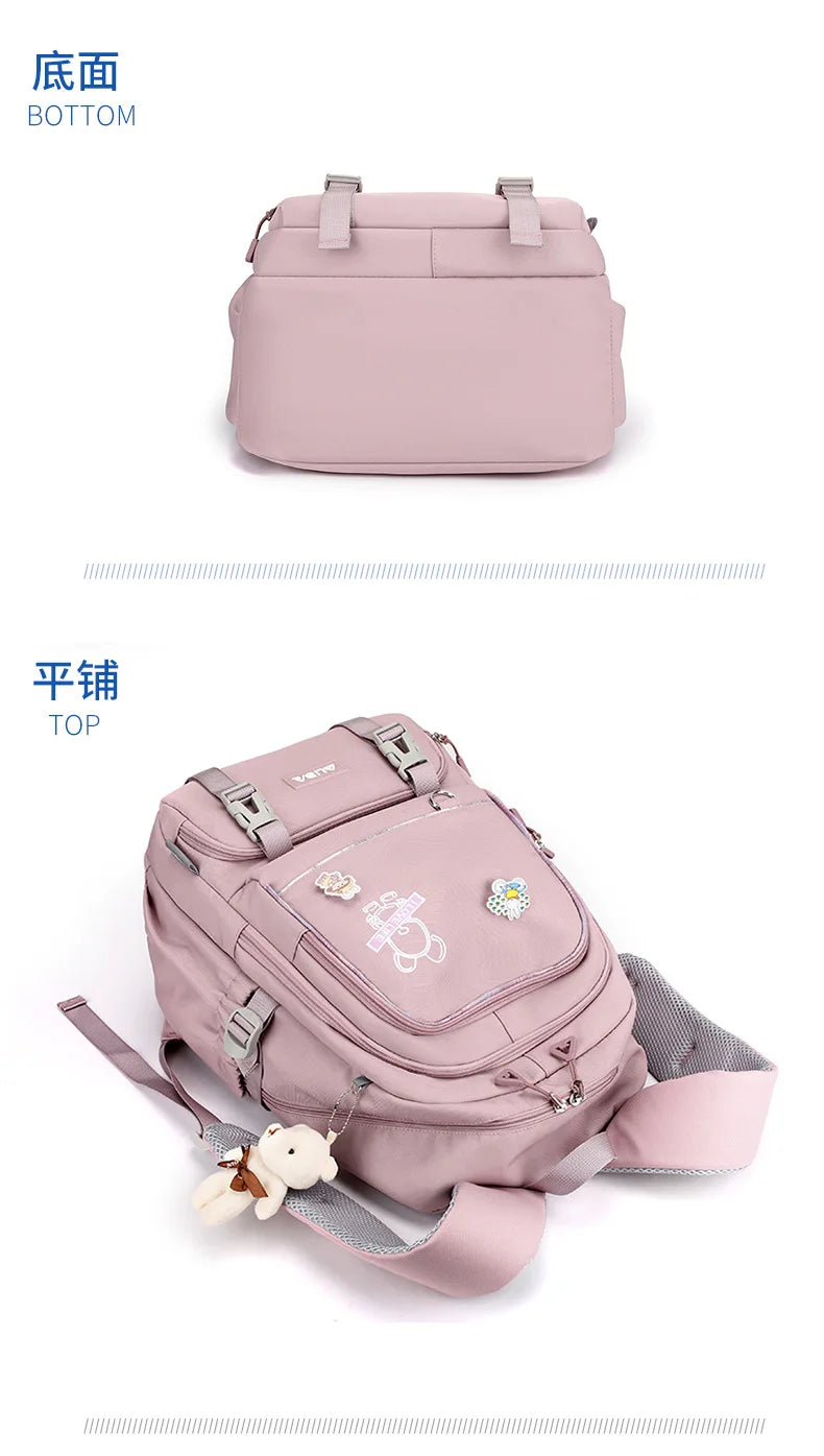 Children School Bags For Girls Large Schoolbag Kawaii Primary School Backpack Kids Book Bag Waterproof Laptop Travel Rucksack