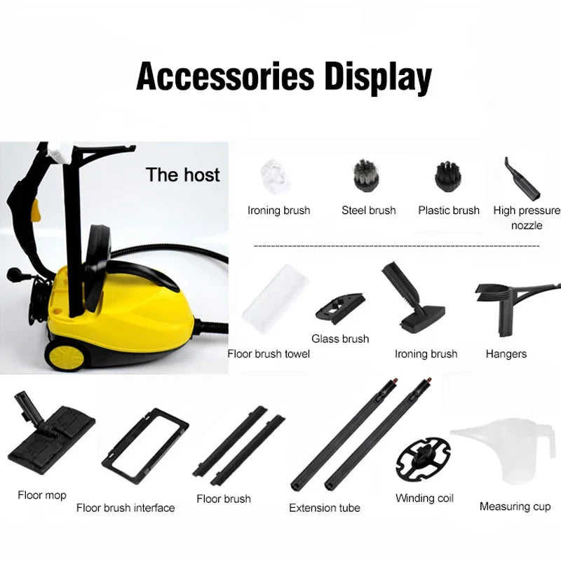 220V Electric Steam Cleaner – 2000W High-Temp Disinfection