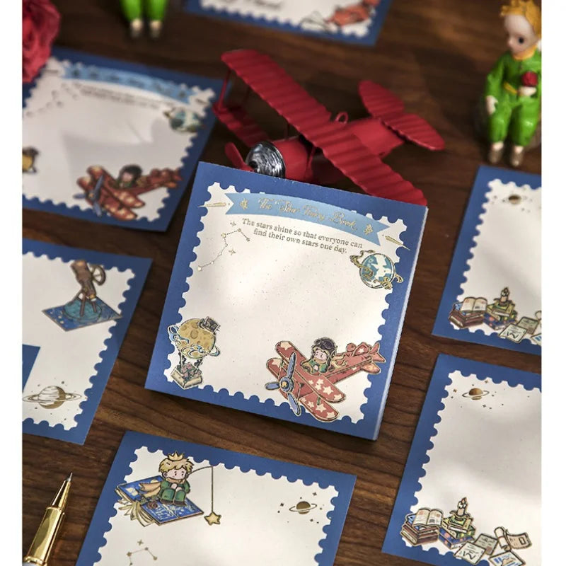 ¥ Back-to-School Essential: Le Petit Prince Sticky Notes|Artist-Designed Illustrations for Journals/Textbooks/Desk Give the Gift