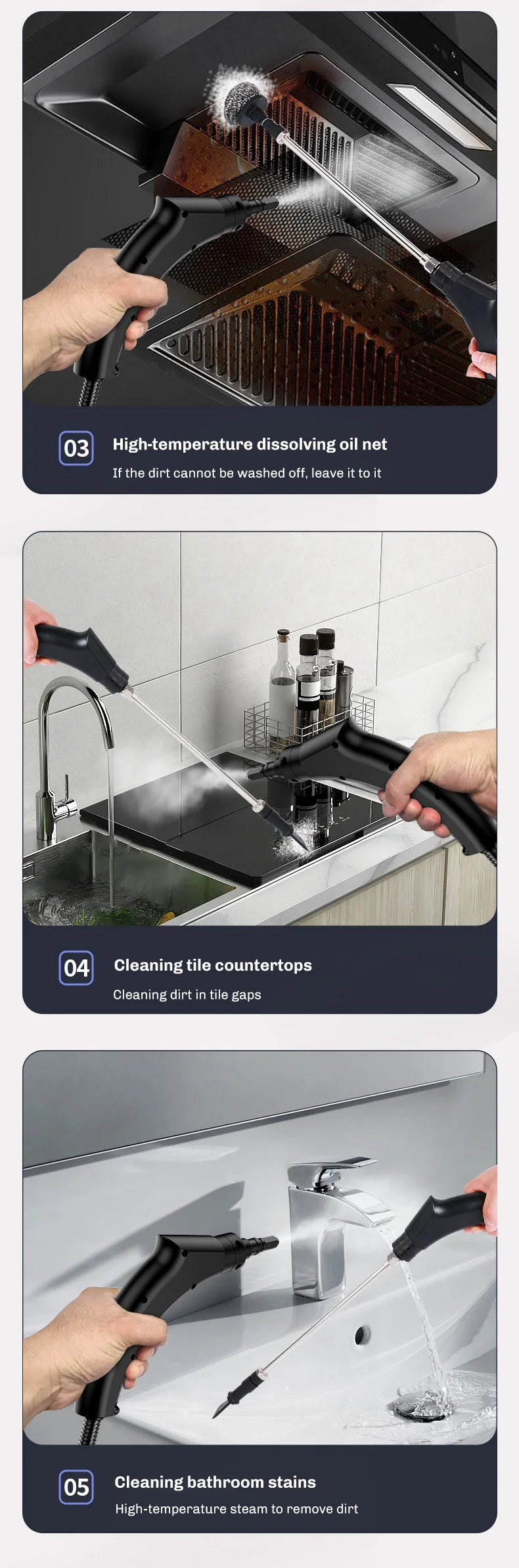 2500W Handheld Steam Cleaner – 1600ML High-Capacity Machine