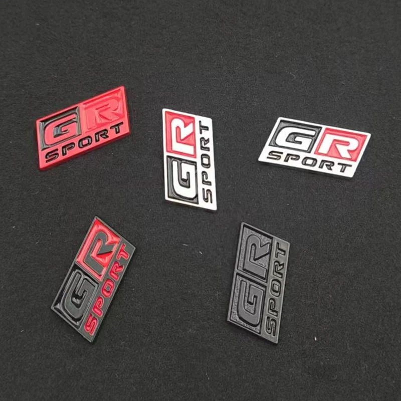 3D GR Sport Steering Wheel Metal Logo Badge Sticker