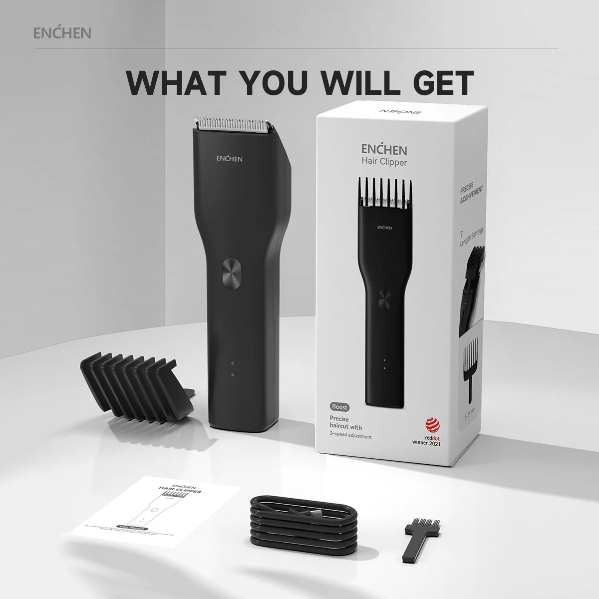 Boost-B Cordless Hair Trimmer – USB Rechargeable Clipper