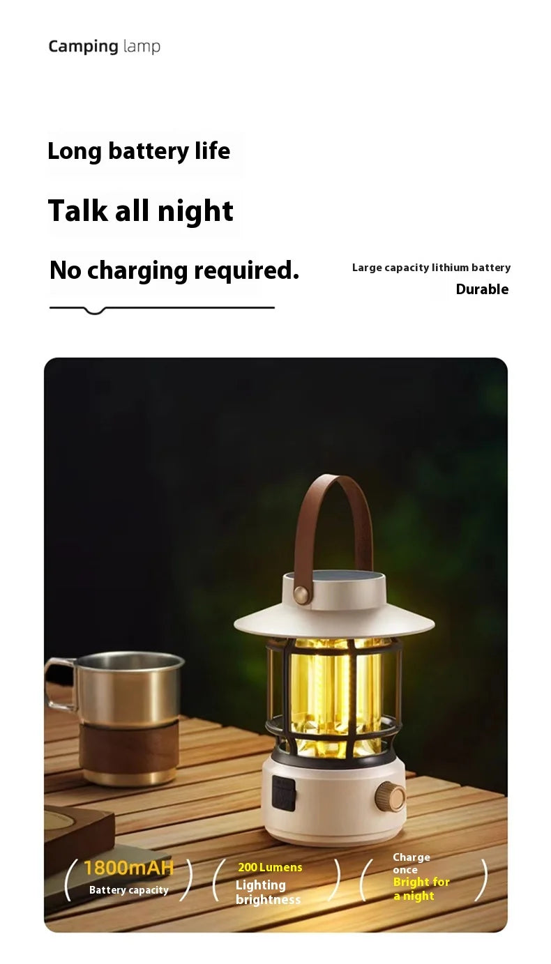 Lohascamping LED Retro Camping Lamp Rechargeable Light