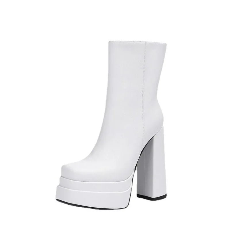 Designer Women’s Wedge Heel Boots – Sexy Mid Tube