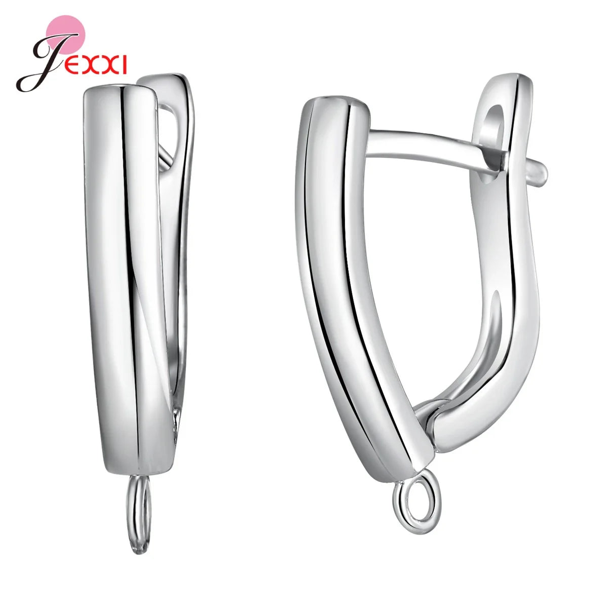 Trendy 925 Sterling Silver Earring Hooks For DIY Jewelry Makings Cubic Zirconia Earring Clasps Accessories