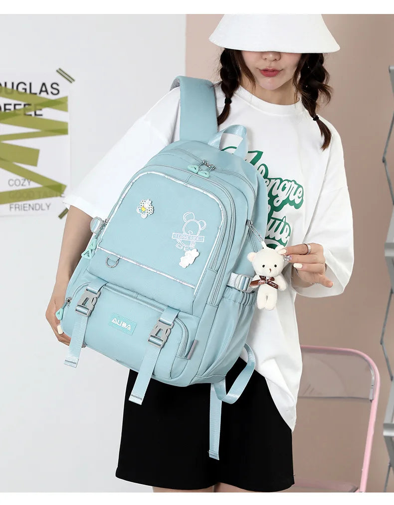 Children School Bags For Girls Large Schoolbag Kawaii Primary School Backpack Kids Book Bag Waterproof Laptop Travel Rucksack