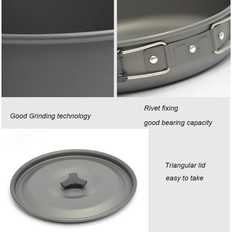 Camping Cookware Set Portable Pot & Pan for 1–7 Persons